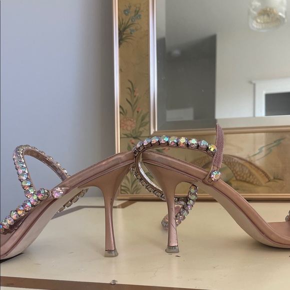 Jeffrey Campbell Pink Heels with Crystal Straps - Picture 9 of 12